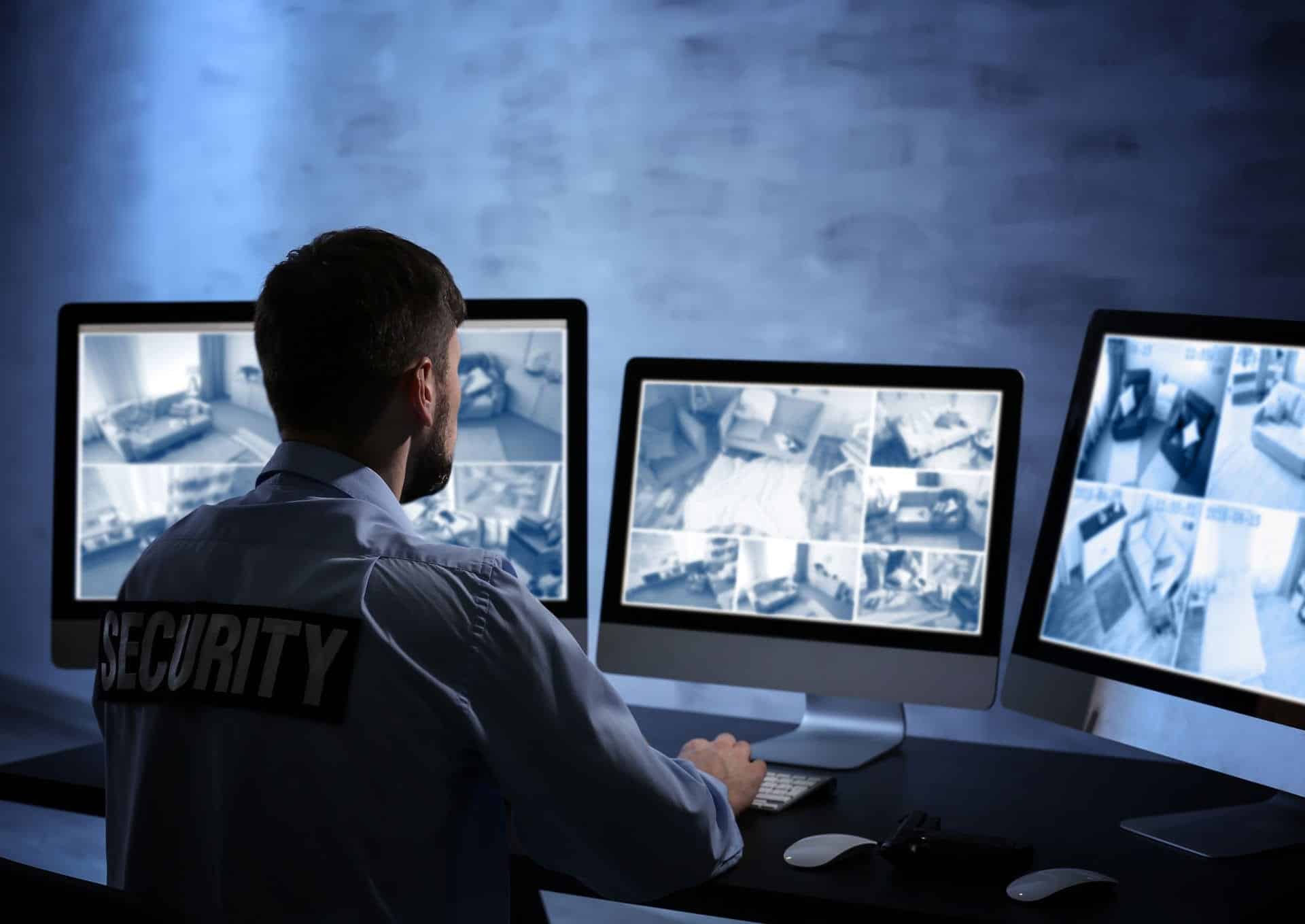 Security team watching cameras
