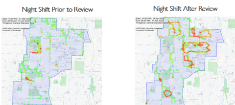 University of Arkansas Campus Patrol Patterns