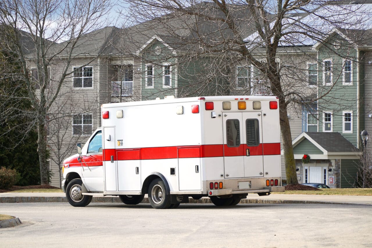 healthcare staff ambulance