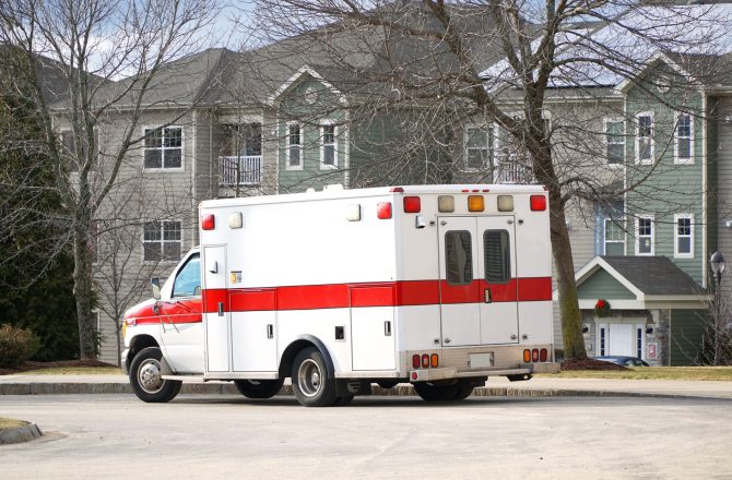 healthcare staff ambulance