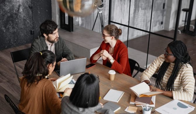 executives around a table