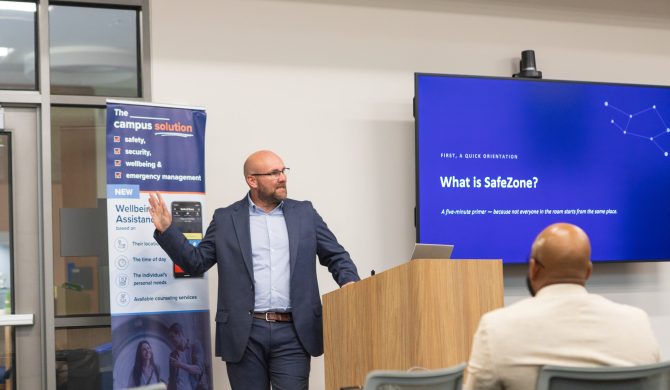 CriticalArc President giving presentation